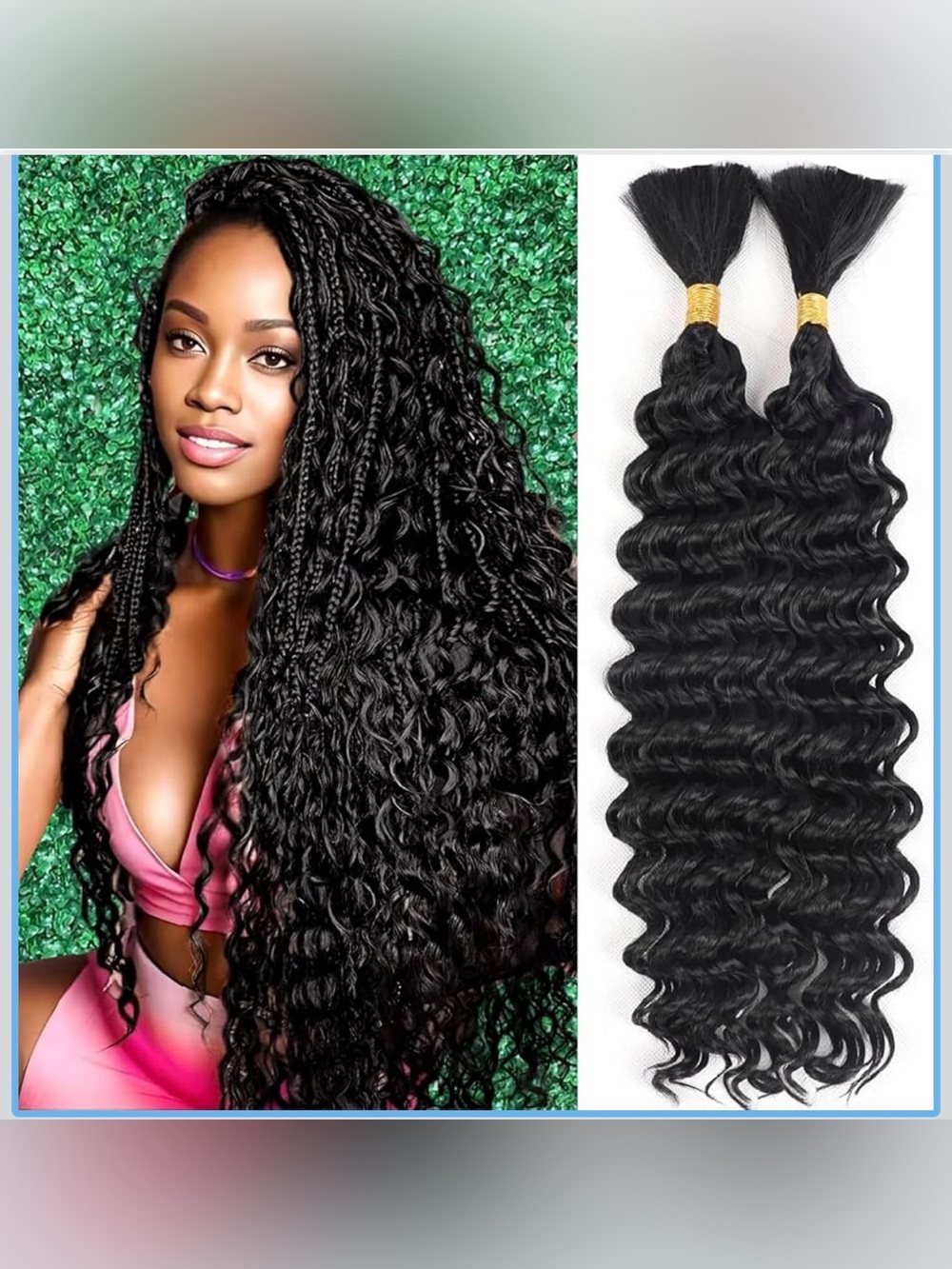 100% Unprocessed Brazilian Human Hair Extension 24inch 100g 1Pack-2Bundles